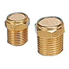 PneumaticPlus Sintered Bronze Breather Vent - Brass Body 1/8" NPT .