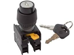 Alpinetech ATI 22mm KEY Selector Switch Spring Return Momentary 2NO 3 Positions