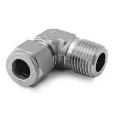 Ham-let Stainless Steel Swagelok Tube Fitting,  Male Elbow, 3/8 in. Tube OD x 1/2 in. Male NPT. HAM-LET.SWAGELOK.SS-600-2-8